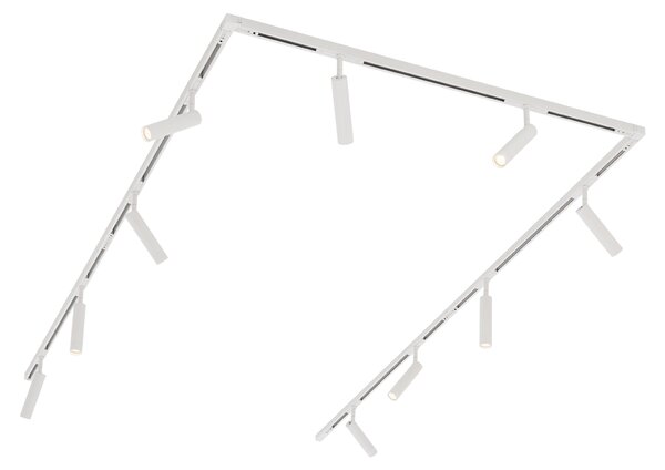 Moderní kolejnicový systém s 10 reflektory bílý 1-fázový - Slimline Uzzy