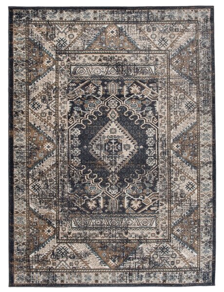 Makro Abra Kusový koberec klasický DUBAI L429B antracitový Rozměr: 80x150 cm