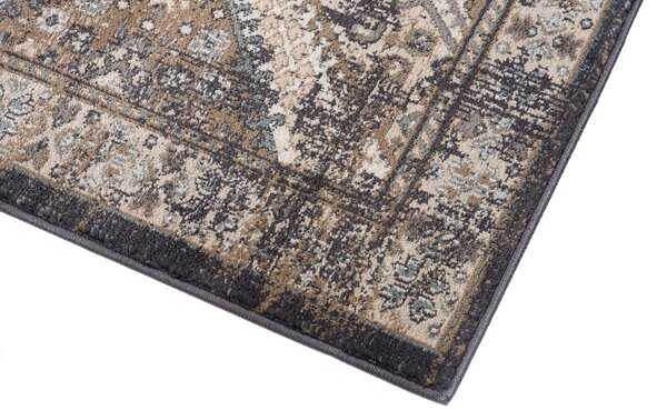 Makro Abra Kusový koberec klasický DUBAI L429B antracitový Rozměr: 80x150 cm