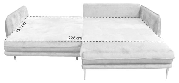 ROHOVÁ SEDAČKA, textil, šedá MID.YOU - Sedací soupravy, Online Only