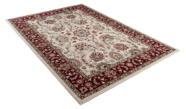Makro Abra Kusový koberec klasický DUBAI L752B bílý červený Rozměr: 160x220 cm