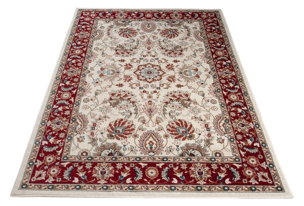 Makro Abra Kusový koberec klasický DUBAI L752B bílý červený Rozměr: 160x220 cm