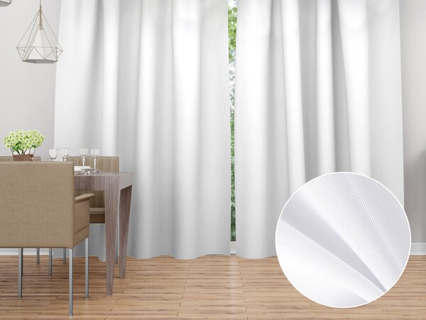 Biante Dekorační závěs TF-068 Bílý bez vzoru 150x140 cm