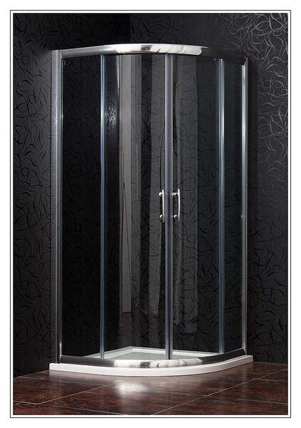 Sprchový kout čtvrtkruhový BRILIANT 90 x 90 x 195 cm čiré sklo