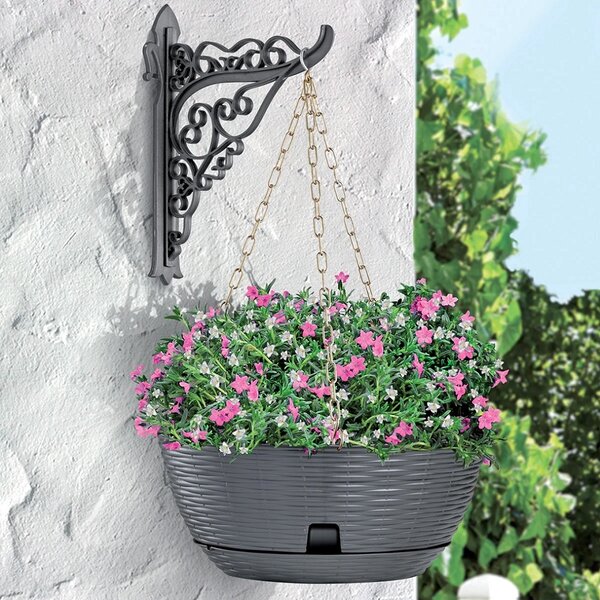 BAMA Závěsný květináč PAGLIA, antracit, průměr 30 cm