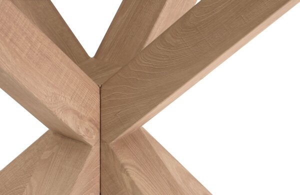 Černý lakovaný jídelní stůl Kave Home Argo 120 cm s přírodní kovovou podnoží