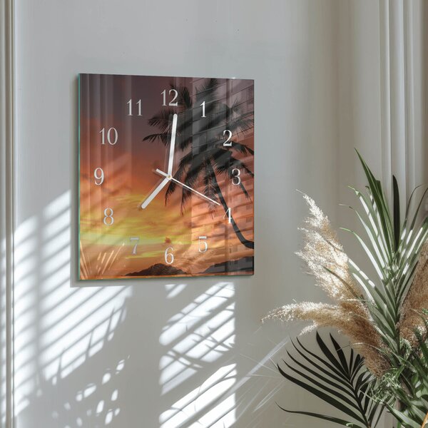 Skleněné hodiny Dlaň zskb-30x30-00078643