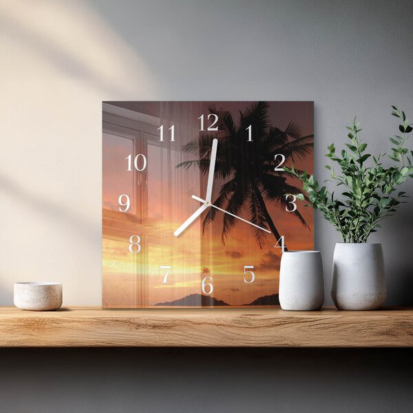Skleněné hodiny Dlaň zskb-30x30-00078643