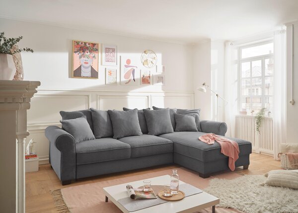 ROHOVÁ SEDAČKA, textil, tmavě šedá MID.YOU - Sedací soupravy, Online Only