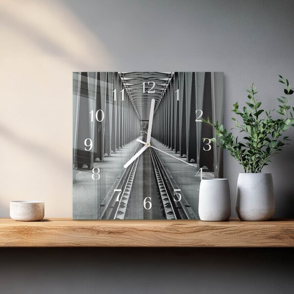 Skleněné hodiny Železniční tratě zskb-30x30-00085622