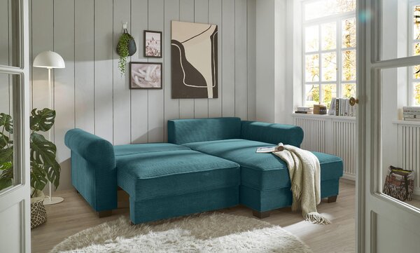 ROHOVÁ SEDAČKA, textil, azurová modrá MID.YOU - Sedací soupravy, Online Only