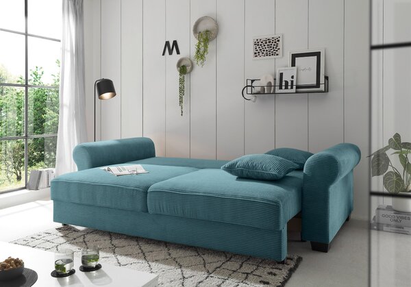 ROZKLÁDACÍ POHOVKA, textil, azurová modrá MID.YOU - Rozkládací pohovky, Online Only
