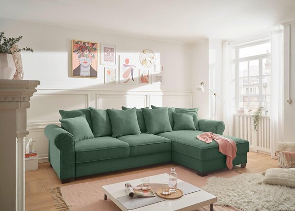 ROHOVÁ SEDAČKA, textil, tmavě zelená MID.YOU - Sedací soupravy, Online Only
