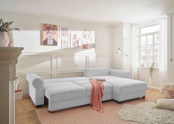 ROHOVÁ SEDAČKA, textil, světle šedá MID.YOU - Sedací soupravy, Online Only