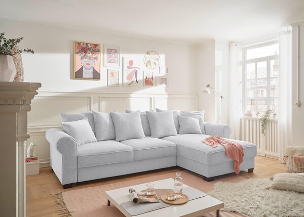 ROHOVÁ SEDAČKA, textil, světle šedá MID.YOU - Sedací soupravy, Online Only