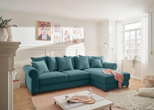 ROHOVÁ SEDAČKA, textil, azurová modrá MID.YOU - Sedací soupravy, Online Only