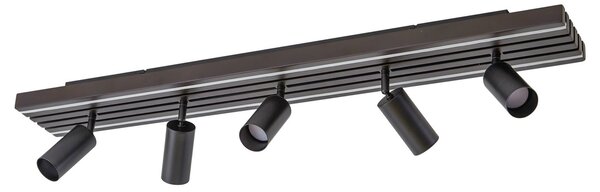 Stropní Lampa Lucande, Tiron, stmívatelné, Dřevo, Obývací pokoj, Dřevo, Moderní