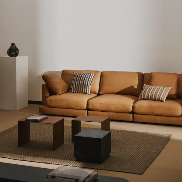 Kave Home Béžový pruhovaný povlak na polštář Dorevi 40 x 60 cm