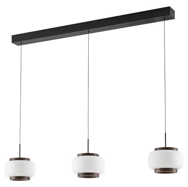 Závěsná svítidlo Quitani, Shiro, stmívatelné, Bílá, Obývací pokoj, Sklo, Design