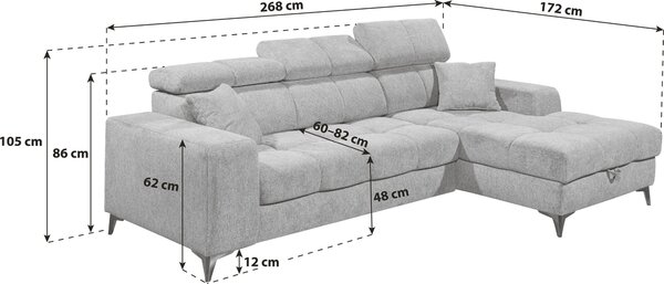 ROHOVÁ SEDAČKA, textil, světle modrá MID.YOU - Sedací soupravy, Online Only