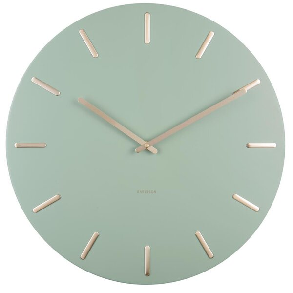 -25 % Dny MOMENTI– Present time Zeleno zlaté nástěnné hodiny Torguen 45 cm