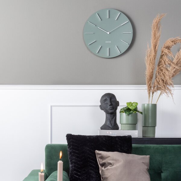 -25 % Dny MOMENTI– Present time Zeleno zlaté nástěnné hodiny Torguen 45 cm