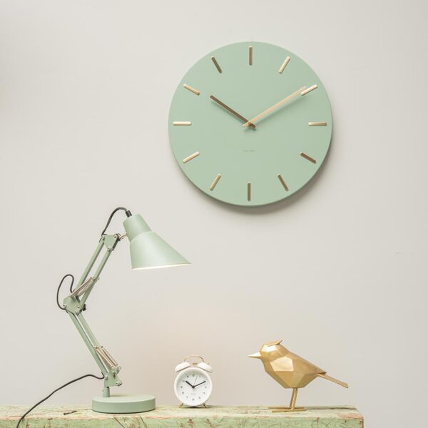 -25 % Dny MOMENTI– Present time Zeleno zlaté nástěnné hodiny Torguen 45 cm