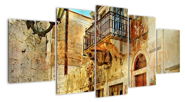 Moderní obraz - město (150x70cm)