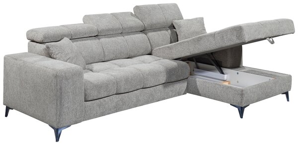 ROHOVÁ SEDAČKA, textil, světle šedá MID.YOU - Sedací soupravy, Online Only