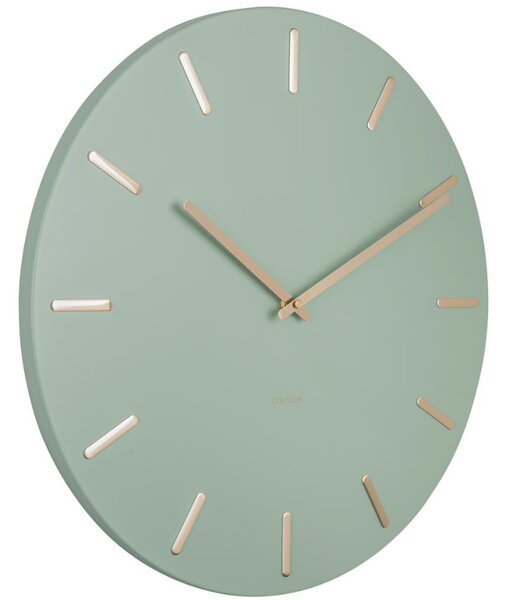 -25 % Dny MOMENTI– Present time Zeleno zlaté nástěnné hodiny Torguen 45 cm