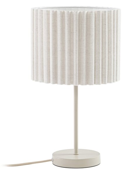 Stolní lampa Lindby, Libbie, Béžová, Obývací pokoj, Tkanina / Textil