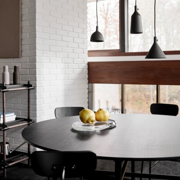 Audo CPH Černý kulatý dubový jídelní stůl AUDO SNAREGADE 138 cm