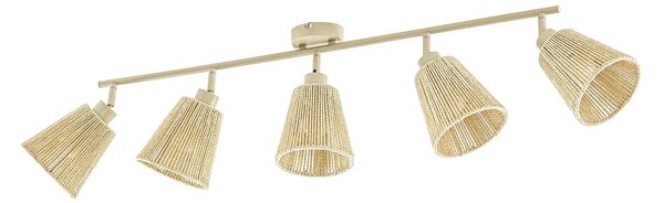 Stropní Lampa Lindby, Anuva, stmívatelné, Béžová, Obývací pokoj, Papír / Karton, Venkovský / rustikální