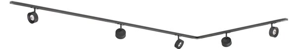 Stropní Lampa Lindby, Linaro, Černá, Pracovna, Kov, Moderní