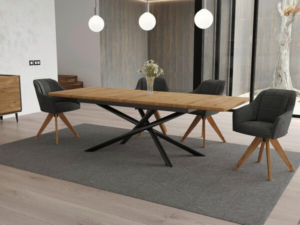 JÍDELNÍ STŮL, divoký dub, 160 (240)/90/75 cm Linea Natura - Jídelní stoly, Online Only