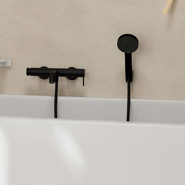 Hansgrohe Tecturis S vanová baterie na stěnu černá 73422670