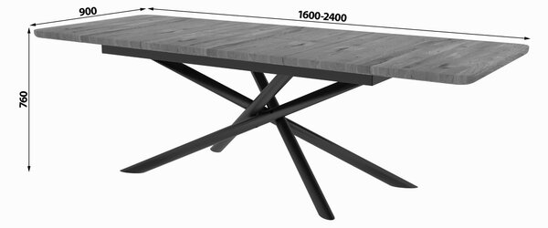 JÍDELNÍ STŮL, divoký dub, 160 (240)/90/75 cm Linea Natura - Jídelní stoly, Online Only