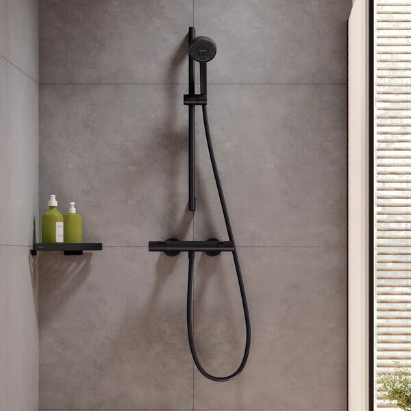 Hansgrohe Activera Select S sprchová sada na stěnu s termostatem černá 28876670