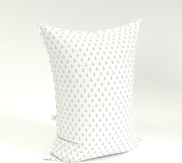 NábytekProNás Sedací vak Pillow Kotva white grey - (v/š/h) 145 x 110 x 25 cm