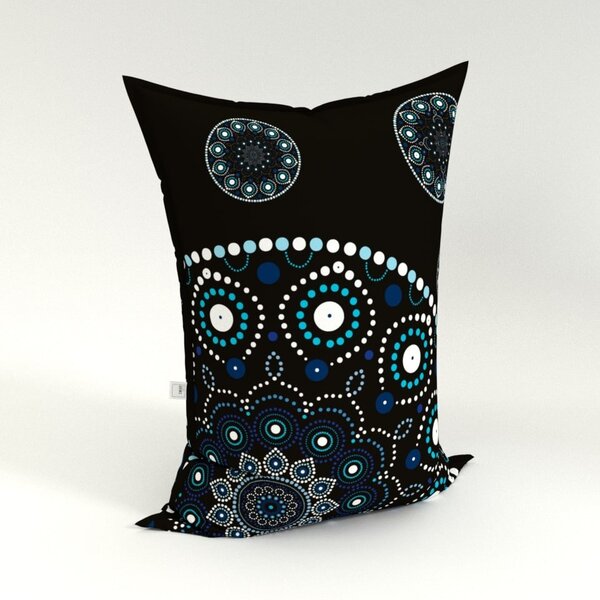 NábytekProNás Sedací vak Pillow Mandala Černo-modrá - (v/š/h) 145 x 110 x 25 cm