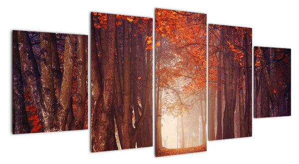 Podzimní les - obraz (150x70cm)