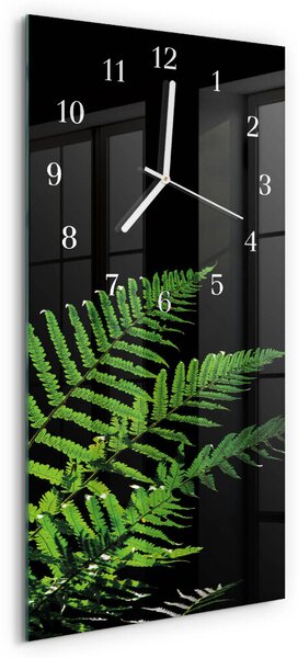 Skleněné hodiny vertikální Kapradina zsppb-30x60-00090169
