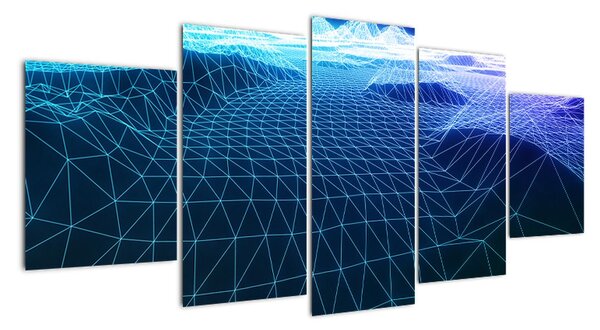 Digitální svět - moderní obraz do bytu (150x70cm)