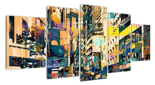 Moderní abstraktní obraz (150x70cm)