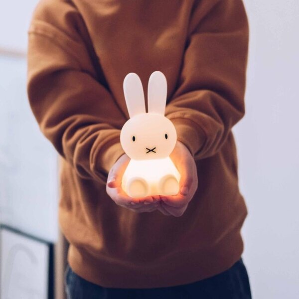 Bílá plastová dětská LED lampa Mr. Maria Miffy 11 cm