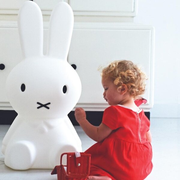 Bílá plastová dětská LED lampa Mr. Maria Miffy XL 80 cm