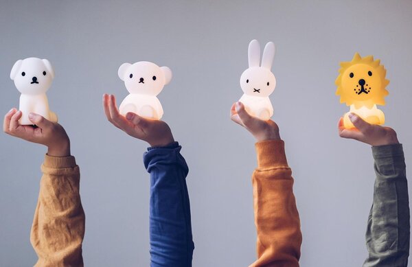 Bílá plastová dětská LED lampa Mr. Maria Miffy 11 cm