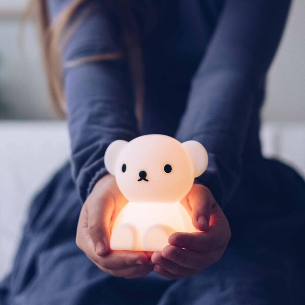 Bílá plastová dětská LED lampa Mr. Maria Boris 10,2 cm