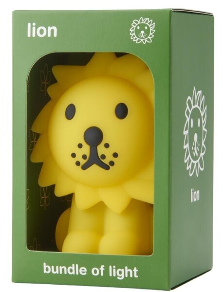 Žlutá plastová dětská LED lampa Mr. Maria Lion 11 cm