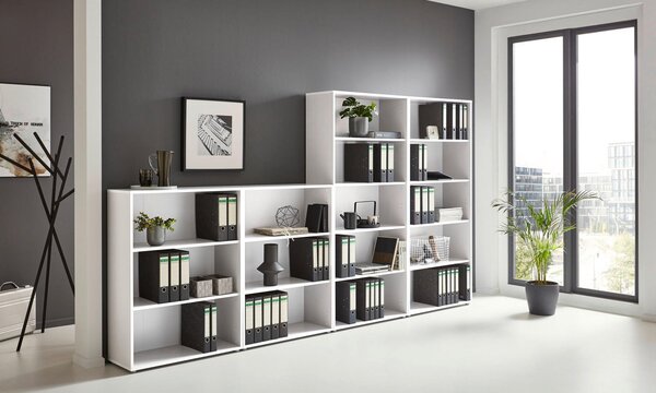 REGÁL NA DOKUMENTY, bílá, 337,6/185,6/33 cm MID.YOU - Online Only kancelářský nábytek, Online Only